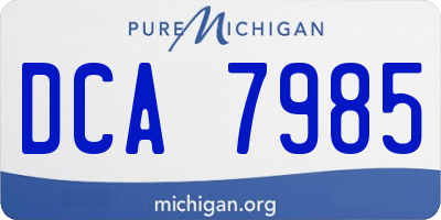MI license plate DCA7985