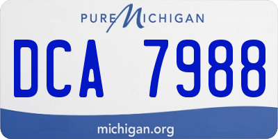 MI license plate DCA7988