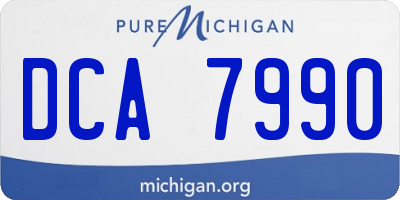 MI license plate DCA7990