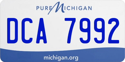 MI license plate DCA7992