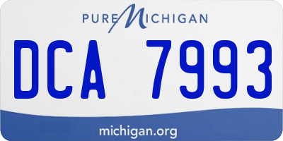 MI license plate DCA7993