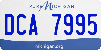 MI license plate DCA7995