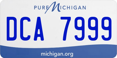 MI license plate DCA7999
