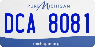 MI license plate DCA8081
