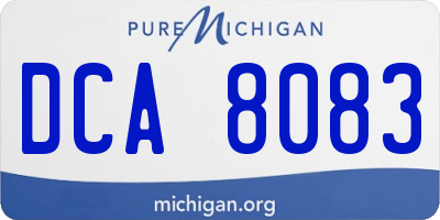 MI license plate DCA8083