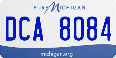 MI license plate DCA8084