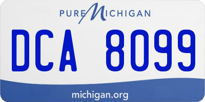 MI license plate DCA8099