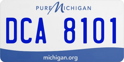 MI license plate DCA8101