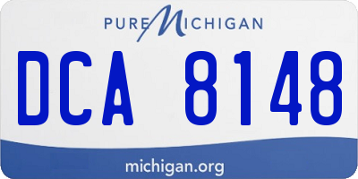 MI license plate DCA8148