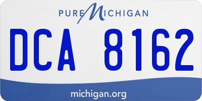 MI license plate DCA8162