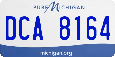MI license plate DCA8164