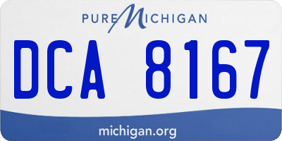 MI license plate DCA8167