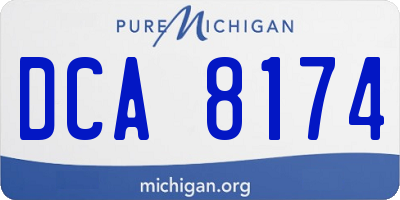 MI license plate DCA8174