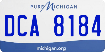 MI license plate DCA8184