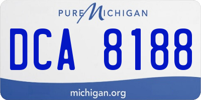 MI license plate DCA8188