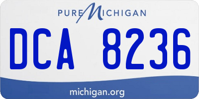 MI license plate DCA8236