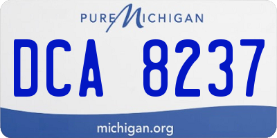 MI license plate DCA8237