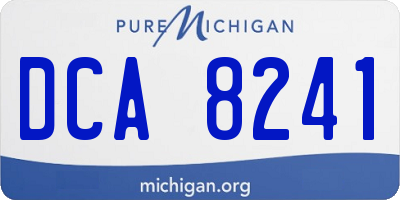 MI license plate DCA8241