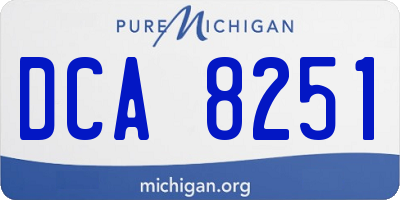 MI license plate DCA8251
