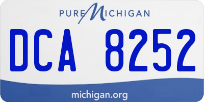 MI license plate DCA8252