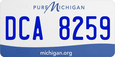 MI license plate DCA8259