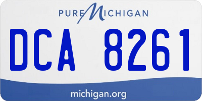 MI license plate DCA8261