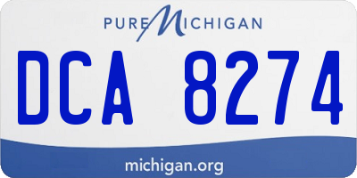 MI license plate DCA8274
