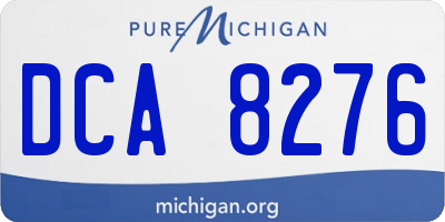 MI license plate DCA8276