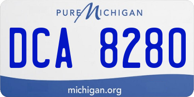 MI license plate DCA8280