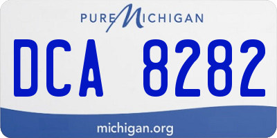 MI license plate DCA8282