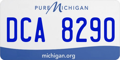 MI license plate DCA8290