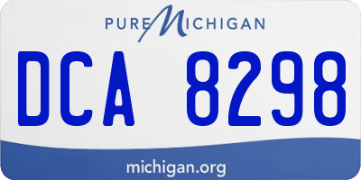 MI license plate DCA8298