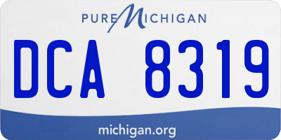 MI license plate DCA8319