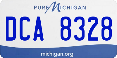MI license plate DCA8328