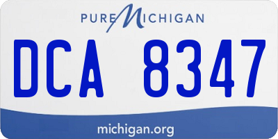 MI license plate DCA8347