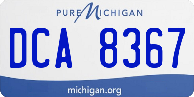 MI license plate DCA8367