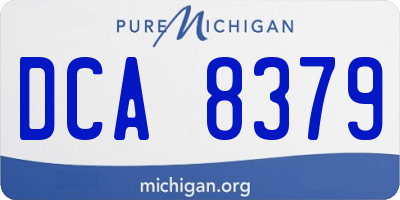 MI license plate DCA8379