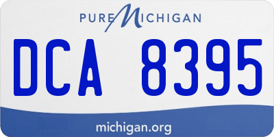 MI license plate DCA8395