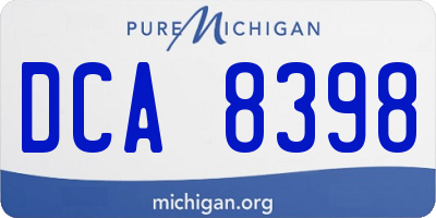 MI license plate DCA8398