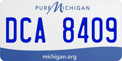 MI license plate DCA8409