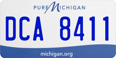 MI license plate DCA8411