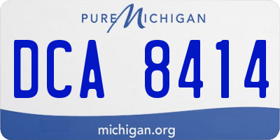 MI license plate DCA8414