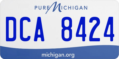 MI license plate DCA8424