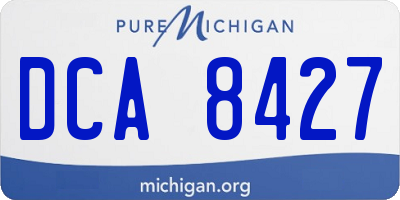 MI license plate DCA8427