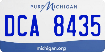 MI license plate DCA8435