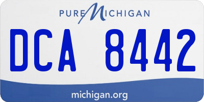 MI license plate DCA8442