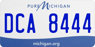 MI license plate DCA8444