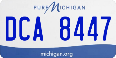 MI license plate DCA8447