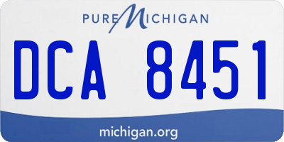 MI license plate DCA8451