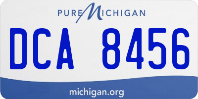 MI license plate DCA8456